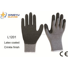 10г Т/с Шелл crinkle латекса безопасности работы перчатка (L1201)